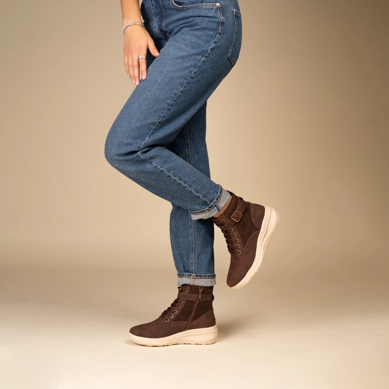BOTIN CASUAL MUJER KARISSA CAFE  OSCURO CHINITOWN - 2