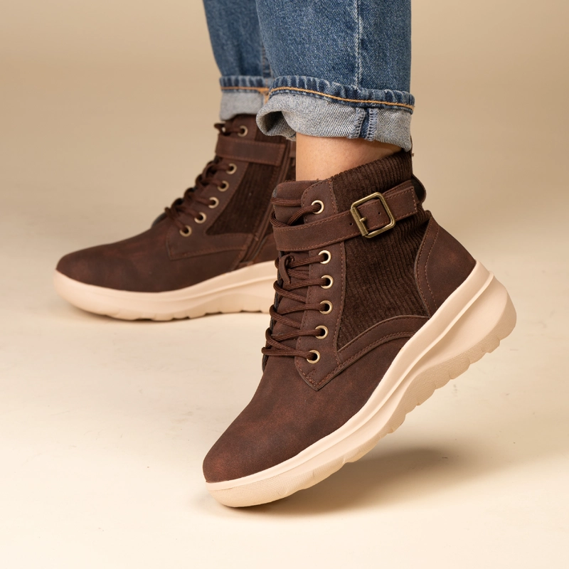 BOTIN CASUAL MUJER KARISSA CAFE  OSCURO CHINITOWN - 5