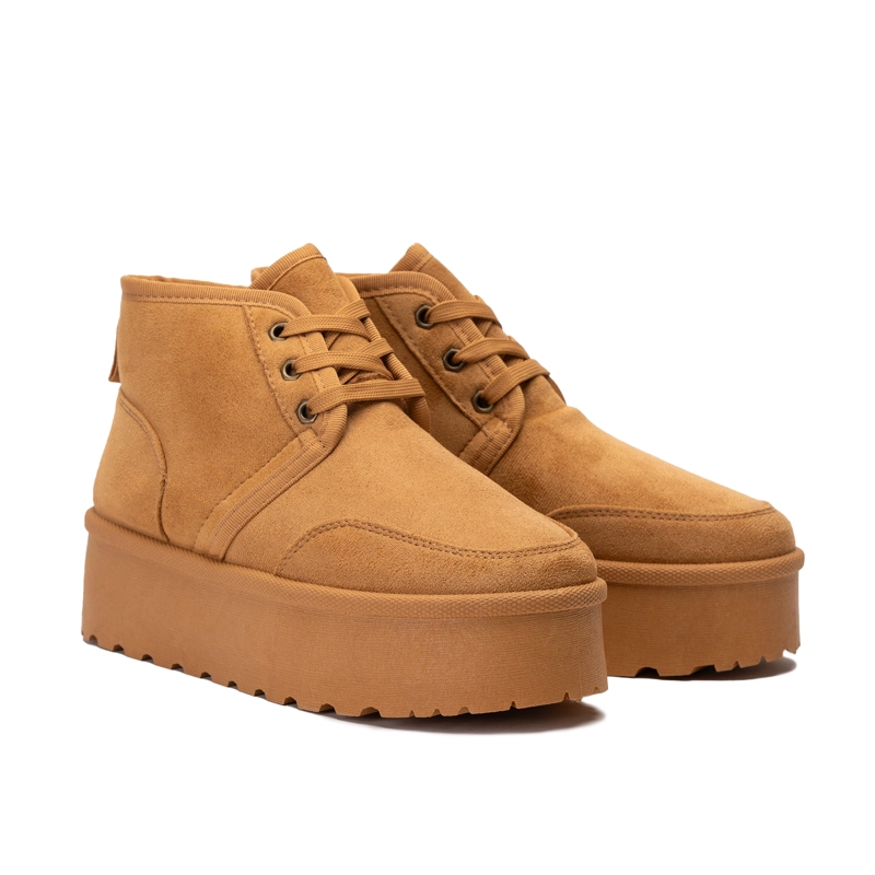 BOTIN MUJER FELPUDO SAMBA CAMEL ZAMETA - 2