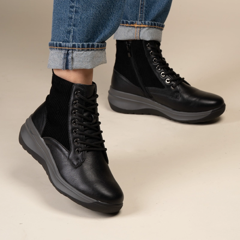 BOTIN CASUAL MUJER AURE LIE NEGRO CHINITOWN - 5
