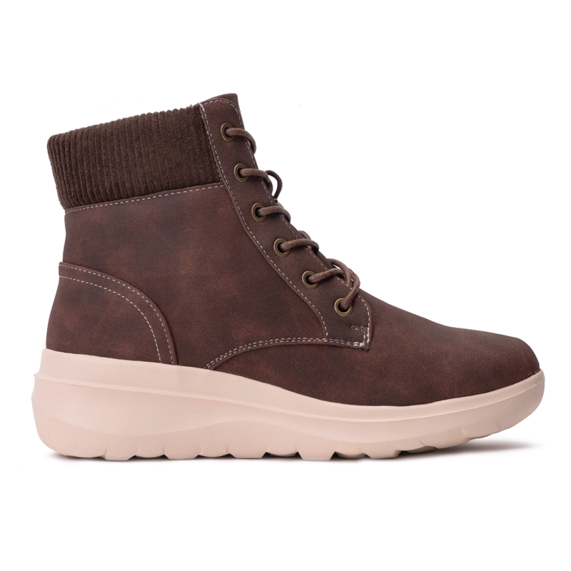 BOTIN CASUAL MUJER EVALINA CAFE  OSCURO CHINITOWN - 1