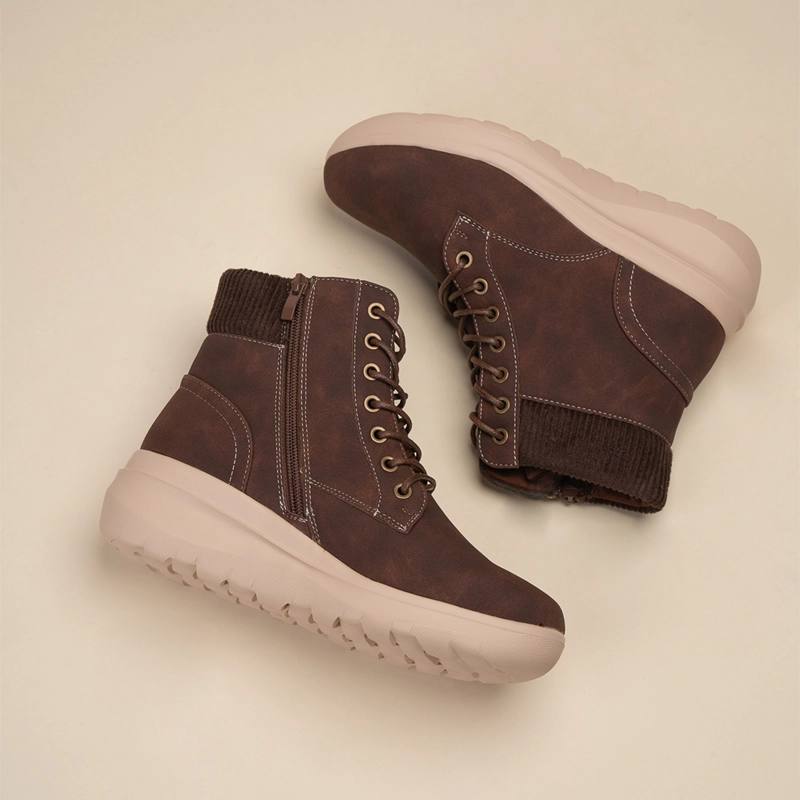 BOTIN CASUAL MUJER EVALINA CAFE  OSCURO CHINITOWN - 6