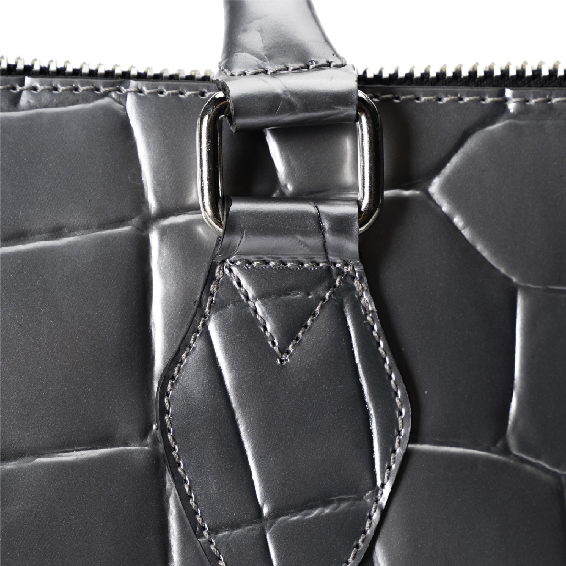 BOLSO DE DISEÑADOR PLATA MOSAICO LANDAZURI - 9