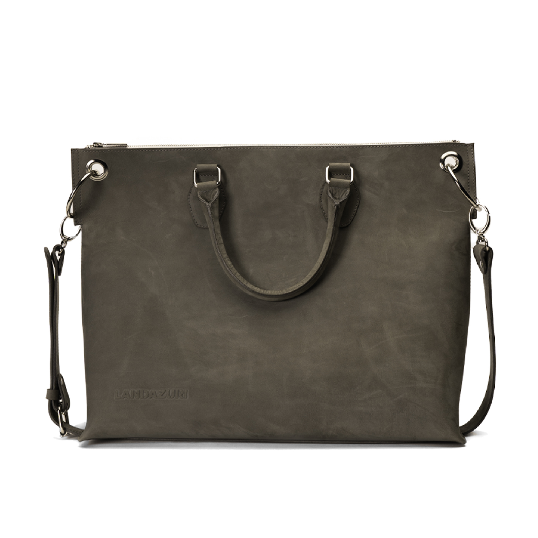 BOLSO DE DISEÑADOR GRIS LANDAZURI - 1