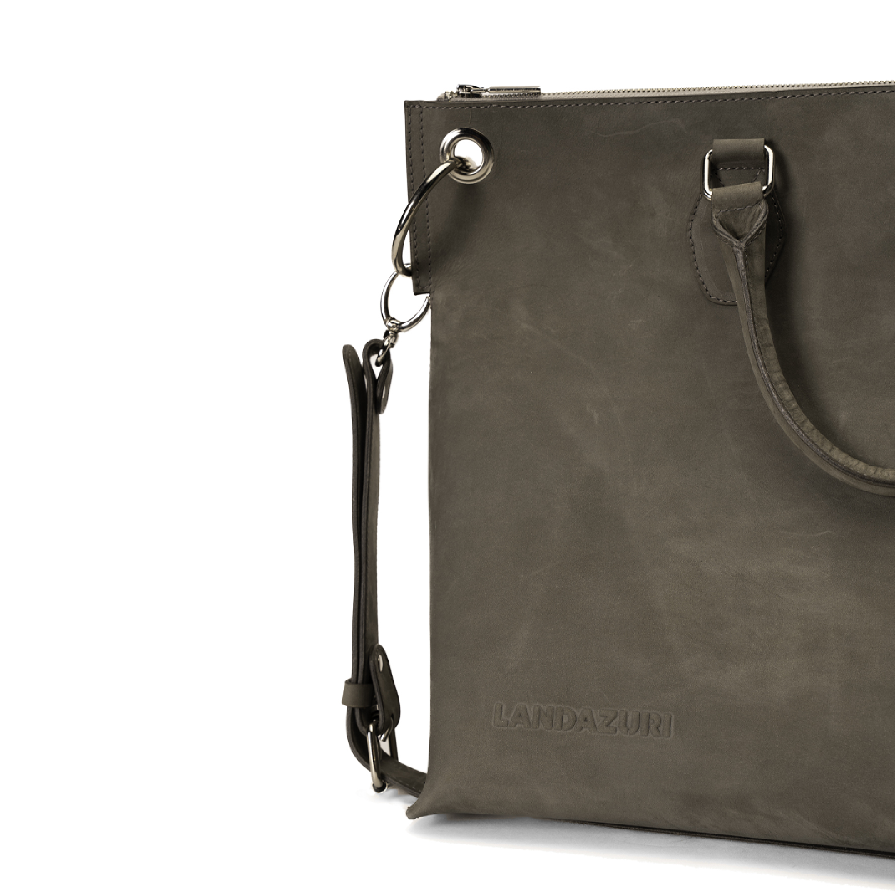 BOLSO DE DISEÑADOR GRIS LANDAZURI - 4