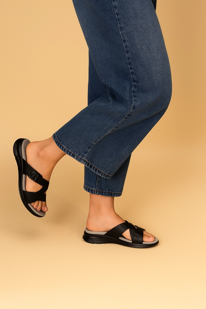 SANDALIA CASUAL MUJER ALISON NEGRO CHINITOWN - 6