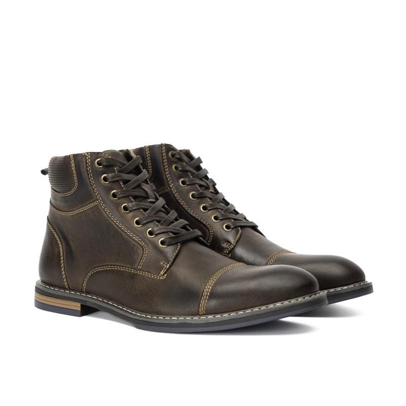 BOTIN CUERO HOMBRE AMBROS CAFE  OSCURO ZAMETA - 2