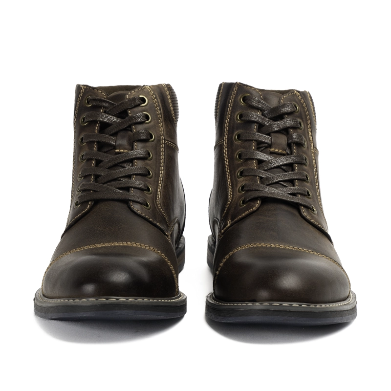 BOTIN CUERO HOMBRE AMBROS CAFE  OSCURO ZAMETA - 3