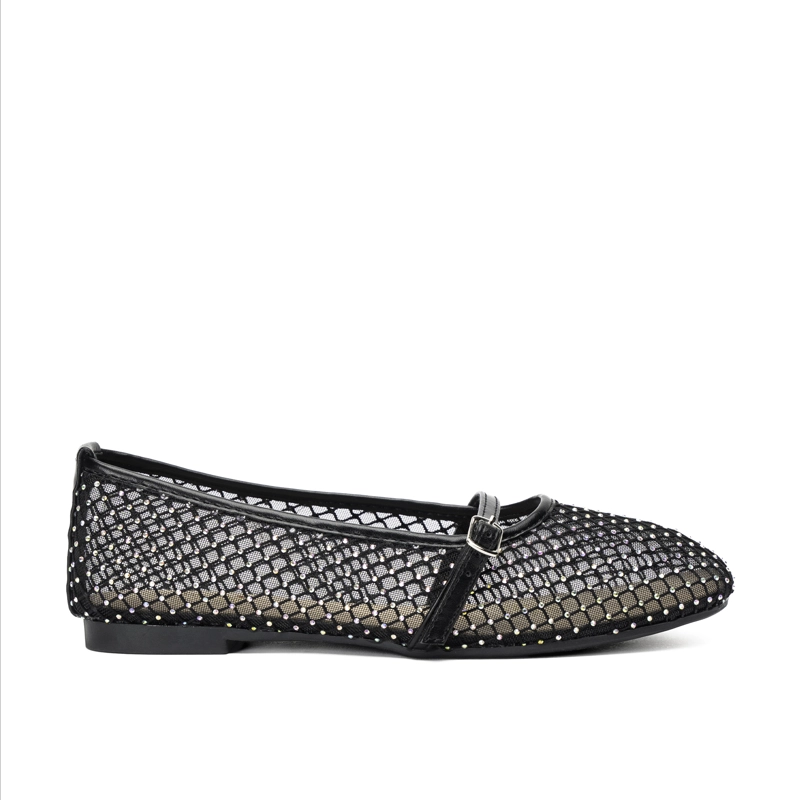 BALLERINA CASUAL MUJER BRILLO NEGRO CHINITOWN - 1