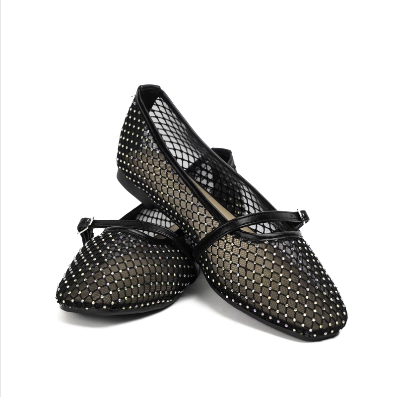 BALLERINA CASUAL MUJER BRILLO NEGRO CHINITOWN - 5