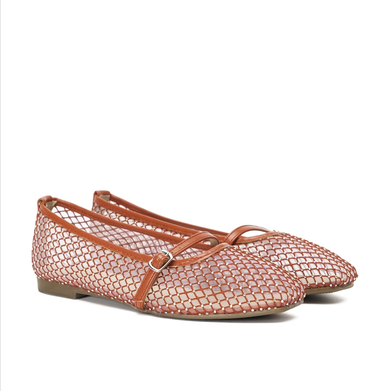 BALLERINA CASUAL MUJER BRILLO ROJO CHINITOWN - 2