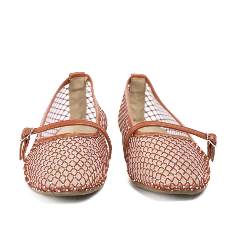 BALLERINA CASUAL MUJER BRILLO ROJO CHINITOWN - 3