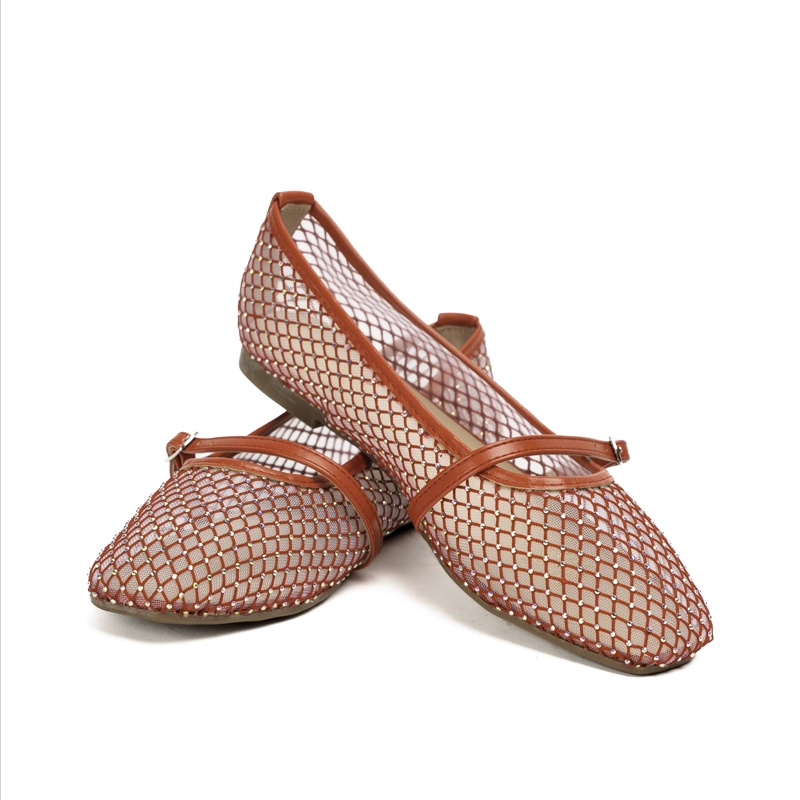 BALLERINA CASUAL MUJER BRILLO ROJO CHINITOWN - 5