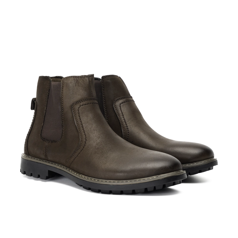 BOTIN CUERO HOMBRE ALOIS CAFE  OSCURO ZAMETA - 2