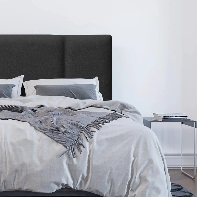 RESPALDO DE CAMA BLOCK LINO GRAFITO - KING - 1
