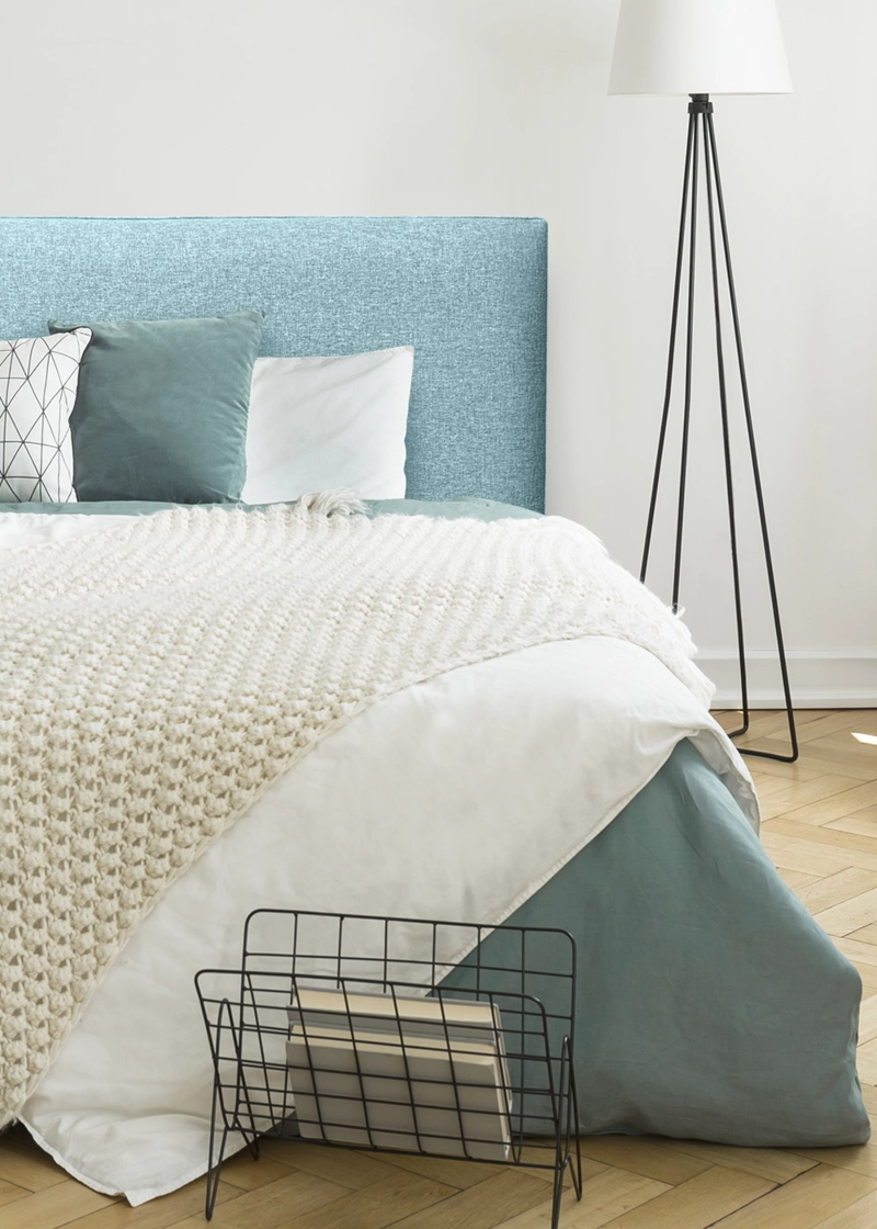 RESPALDO DE CAMA FLAT VIVO LINO VERDE JEANS - KING - 1