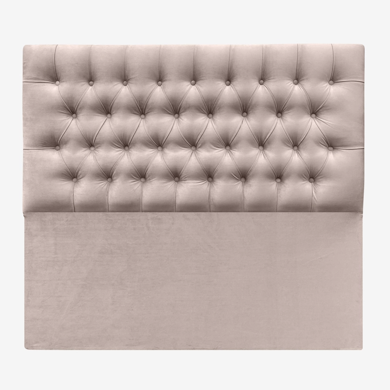 RESPALDO DE CAMA CAPITONE  PREMIUM FELPA BEIGE - KING - 2