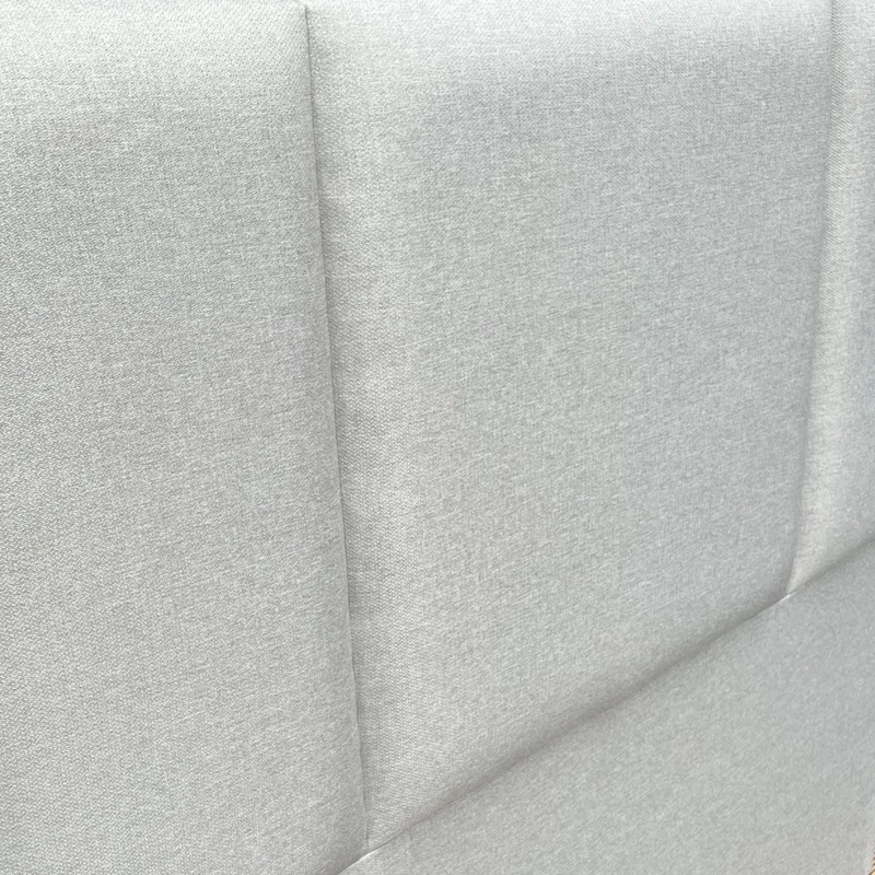 RESPALDO DE CAMA BLOCK LINO GRIS PLATA - 1 PLAZA - 3