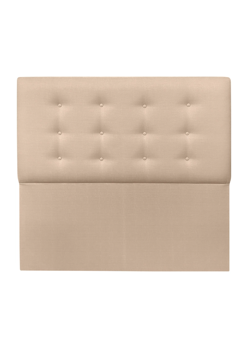 RESPALDO DE CAMA BOTONE  PREMIUM LINO BEIGE - SUPER KING - 2