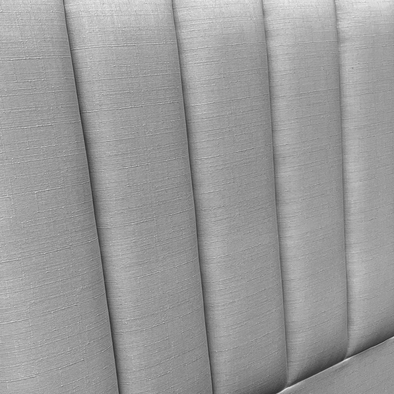 RESPALDO DE CAMA TUBULAR VERTICAL LINO GRIS PLATA - 1 PLAZA - 3
