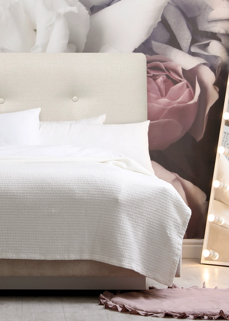 RESPALDO DE CAMA BOTONE  PREMIUM LINO CRUDO - 1 PLAZA - 1