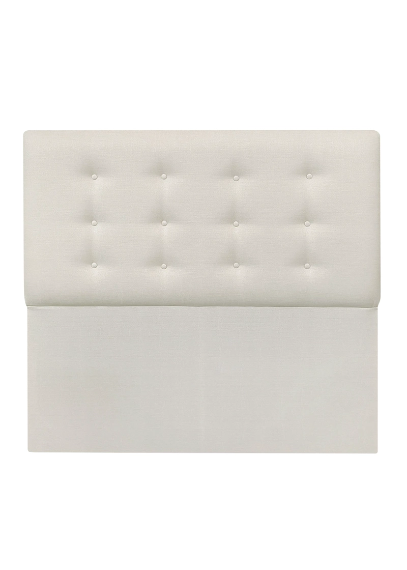 RESPALDO DE CAMA BOTONE  PREMIUM LINO CRUDO - 1 PLAZA - 2
