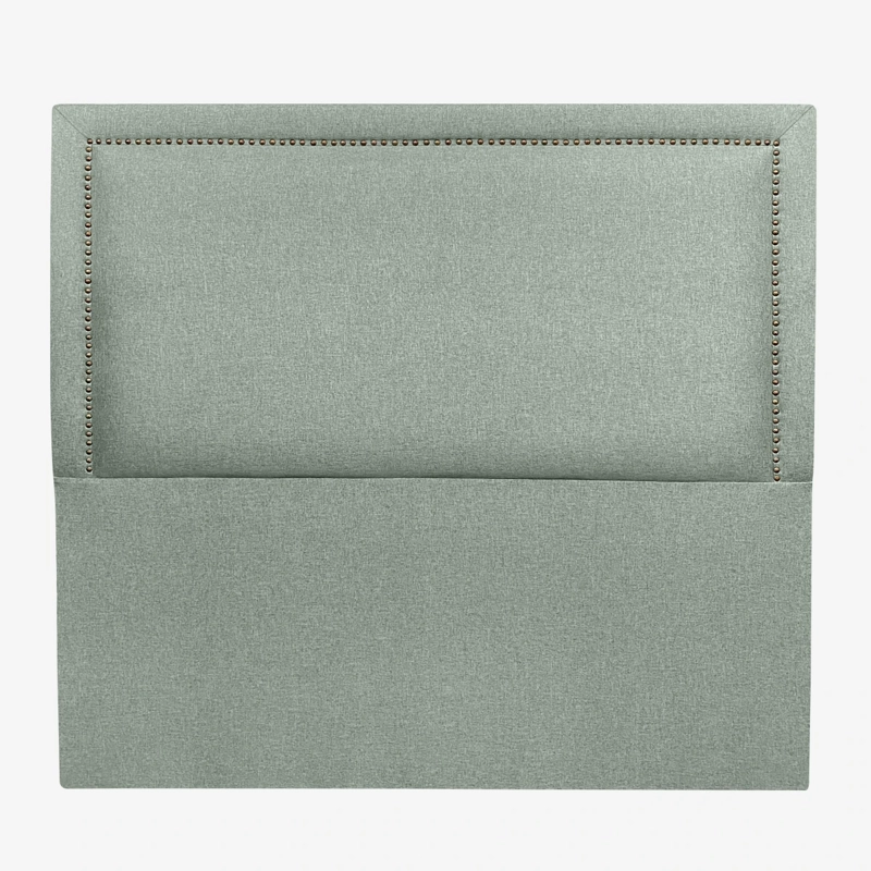 RESPALDO DE CAMA FLAT FRAME TACHAS LINO VERDE JEANS - SUPER KING - 2