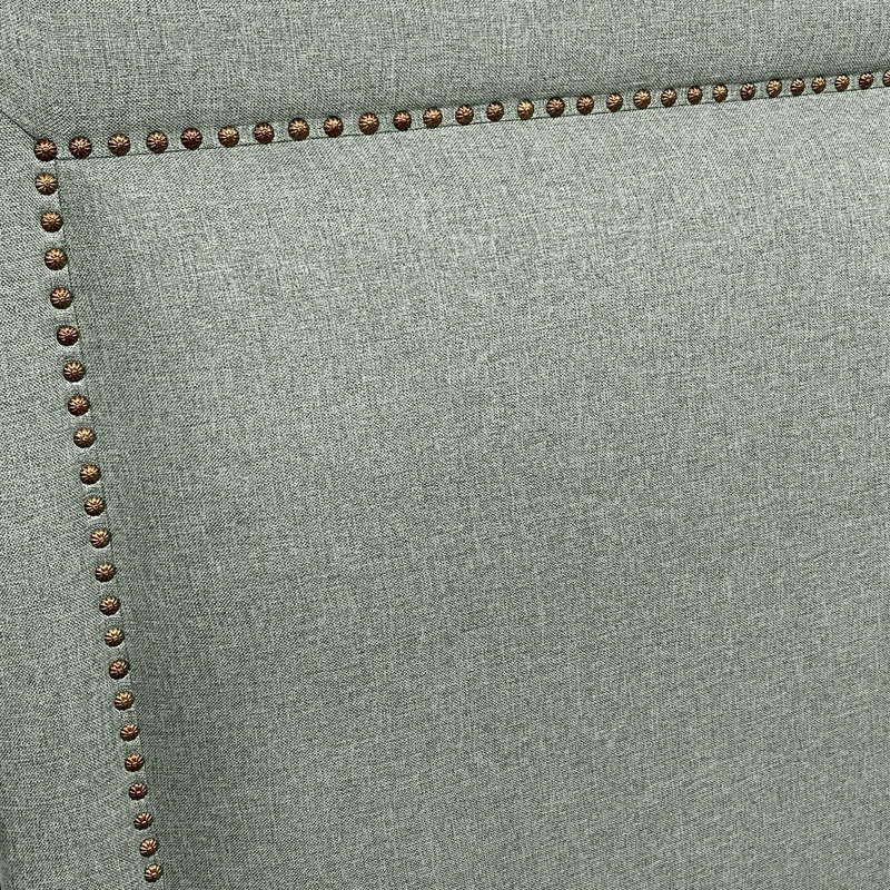 RESPALDO DE CAMA FLAT FRAME TACHAS LINO VERDE JEANS - SUPER KING - 3