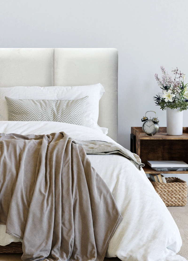 RESPALDO DE CAMA BLOCK FELPA CRUDO - KING - 1
