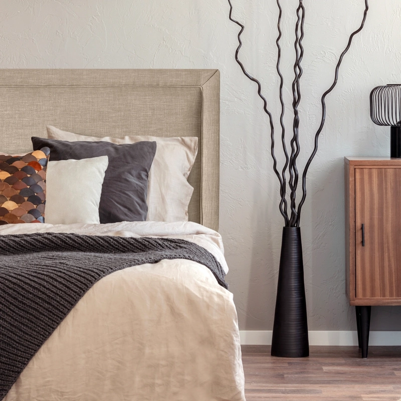 RESPALDO DE CAMA FLAT FRAME VIVO LINO BEIGE - KING - 1