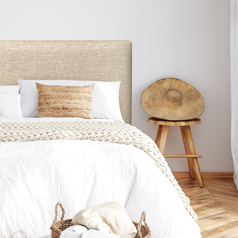 RESPALDO DE CAMA FLAT VIVO LINO BEIGE - SUPER KING - 1