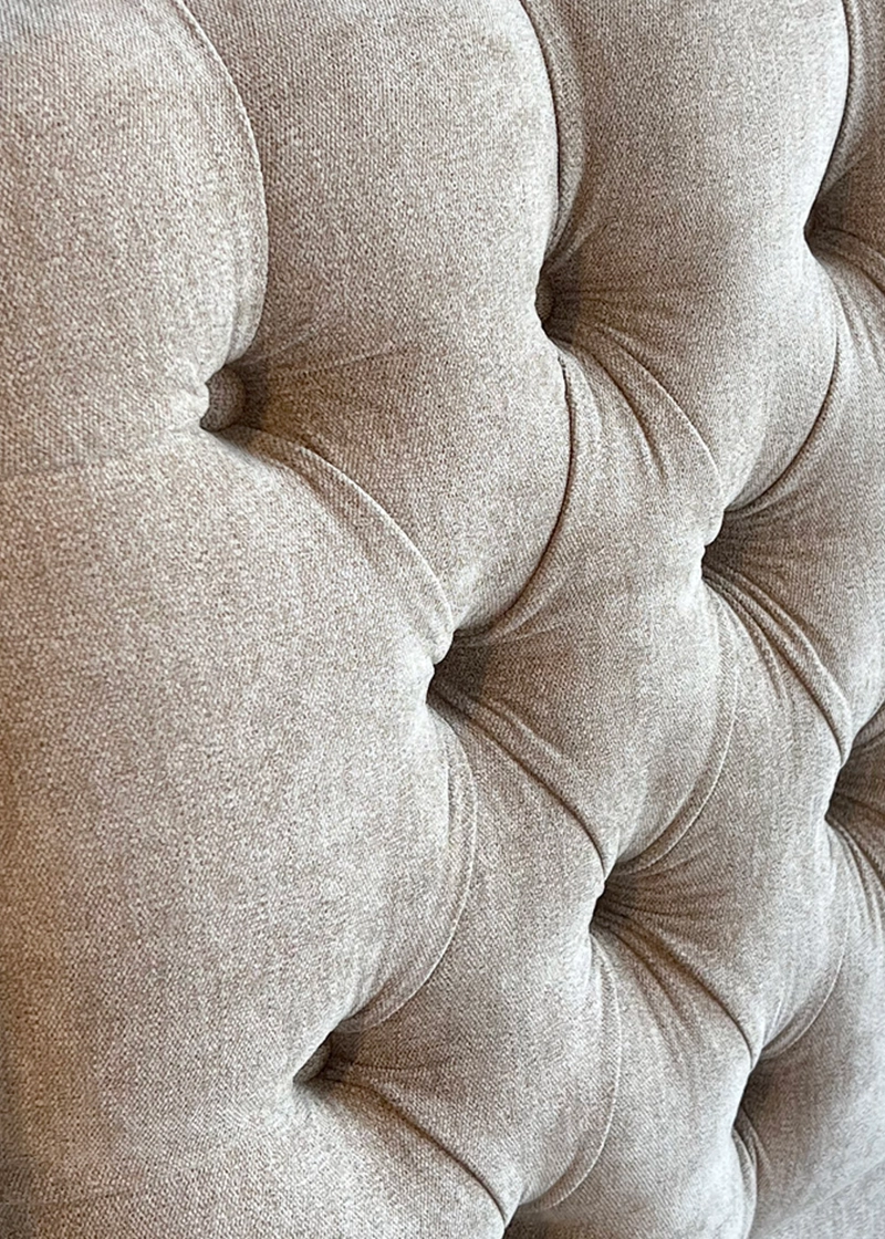 RESPALDO DE CAMA CAPITONE  PREMIUM LINO BEIGE - 1 PLAZA - 3