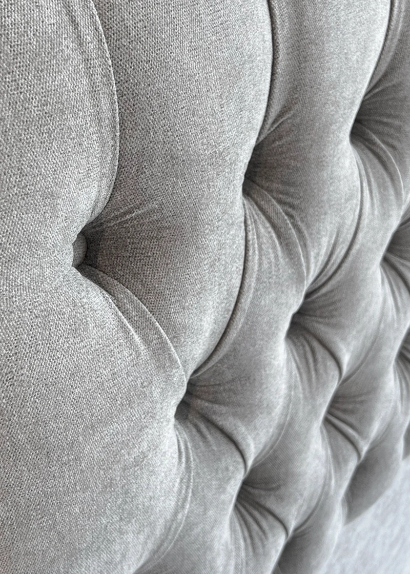 RESPALDO DE CAMA CAPITONE  PREMIUM LINO GRIS PLATA - KING - 3