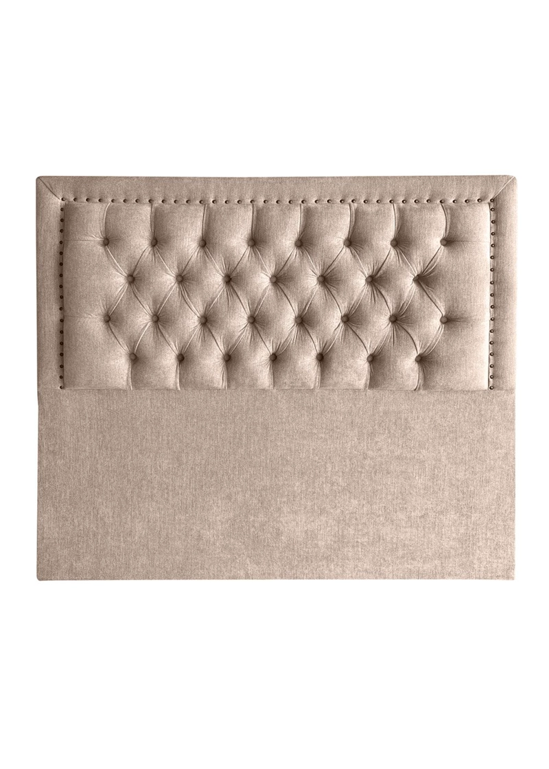 RESPALDO DE CAMA CAPITONE  FRAME TACHAS LINO BEIGE - KING - 2