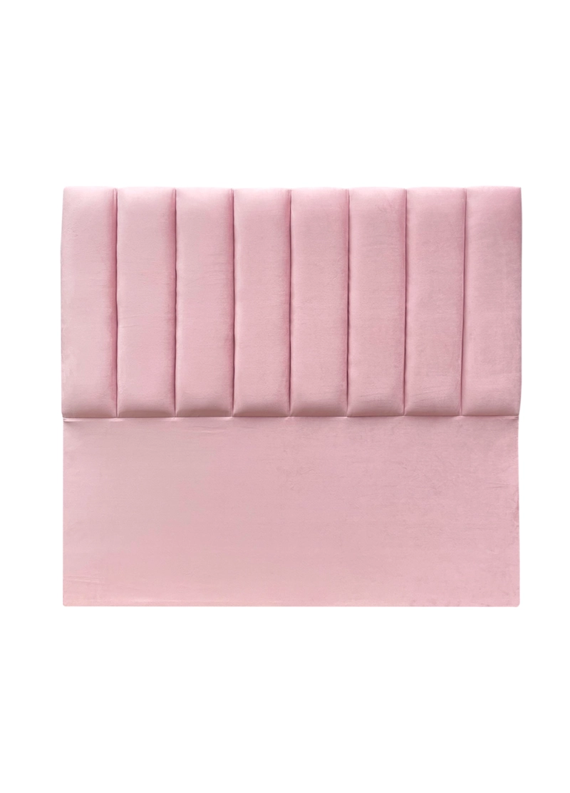 RESPALDO DE CAMA TUBULAR VERTICAL FELPA ROSADO CLARO - SUPER KING - 2