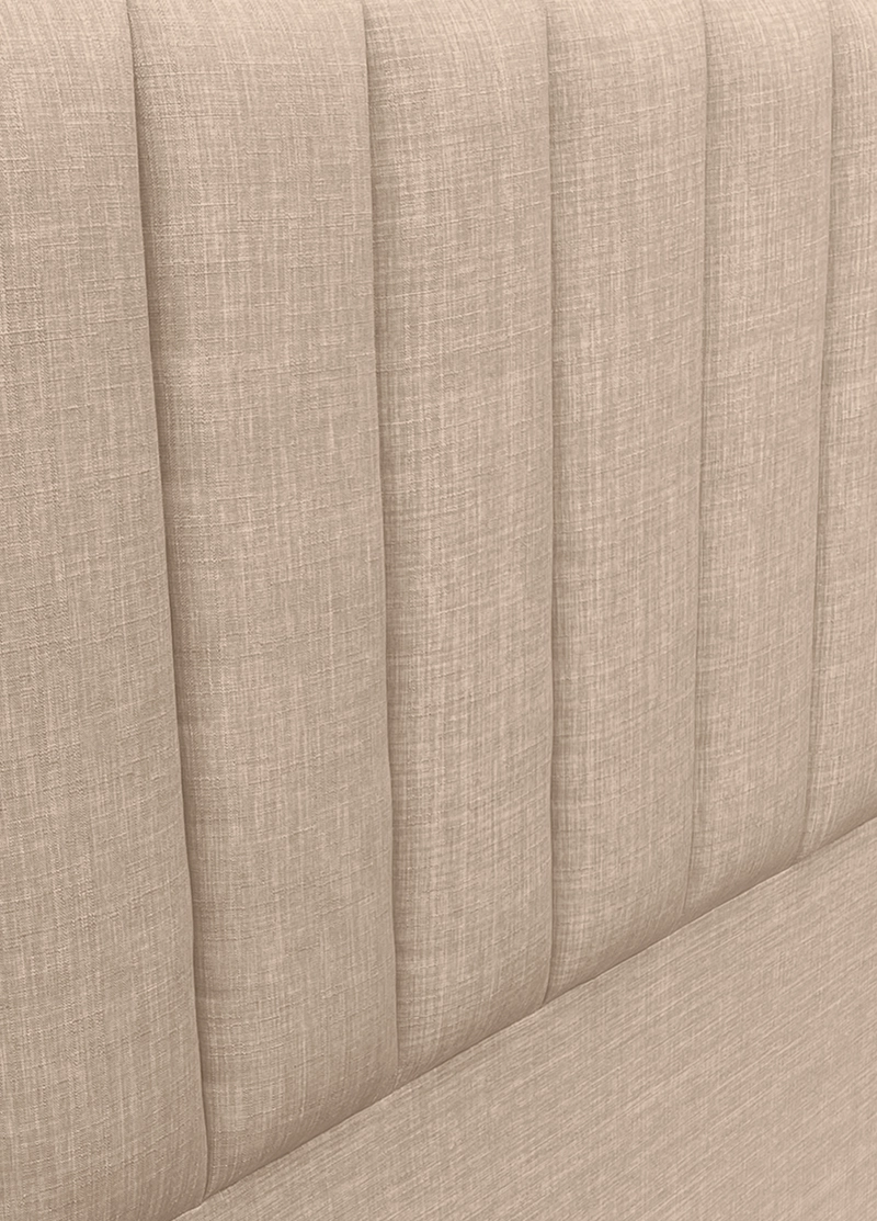 RESPALDO DE CAMA TUBULAR VERTICAL LINO BEIGE - 1 PLAZA - 3