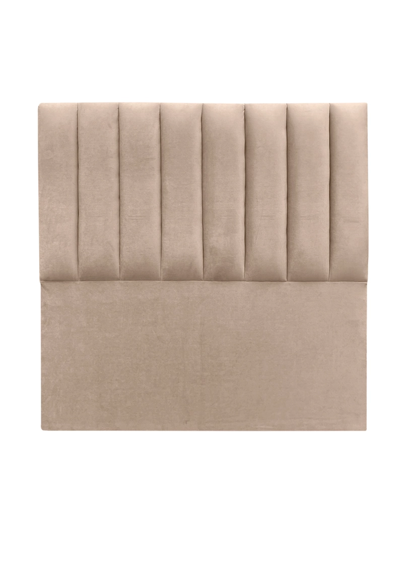 RESPALDO DE CAMA TUBULAR VERTICAL FELPA BEIGE - SUPER KING - 2