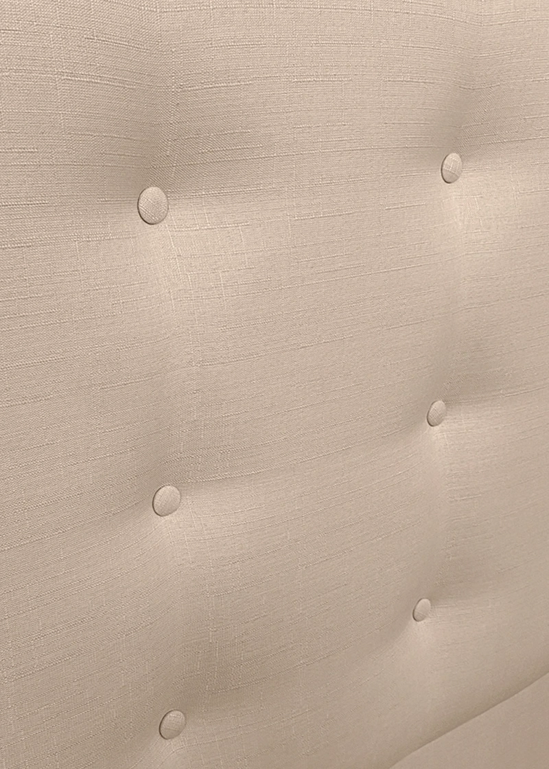 RESPALDO DE CAMA BOTONE  PREMIUM LINO BEIGE - 1 PLAZA - 3