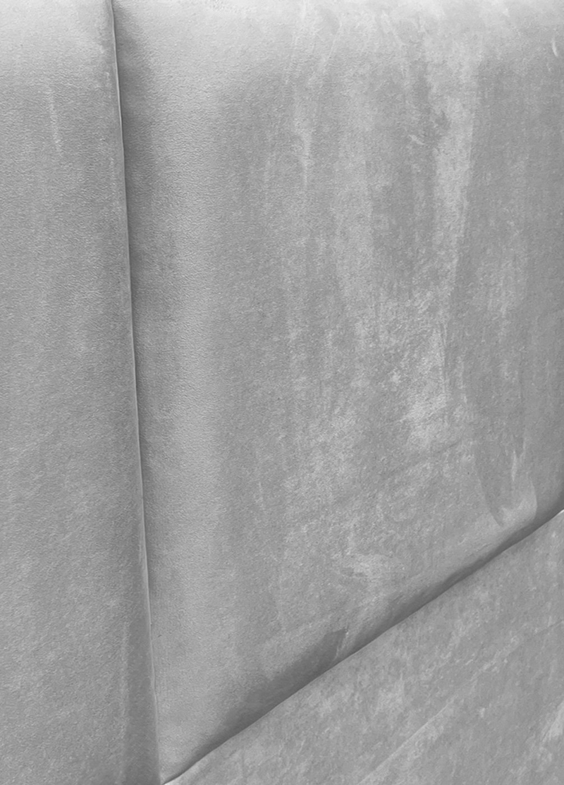 RESPALDO DE CAMA BLOCK FELPA GRIS PLATA - SUPER KING - 3