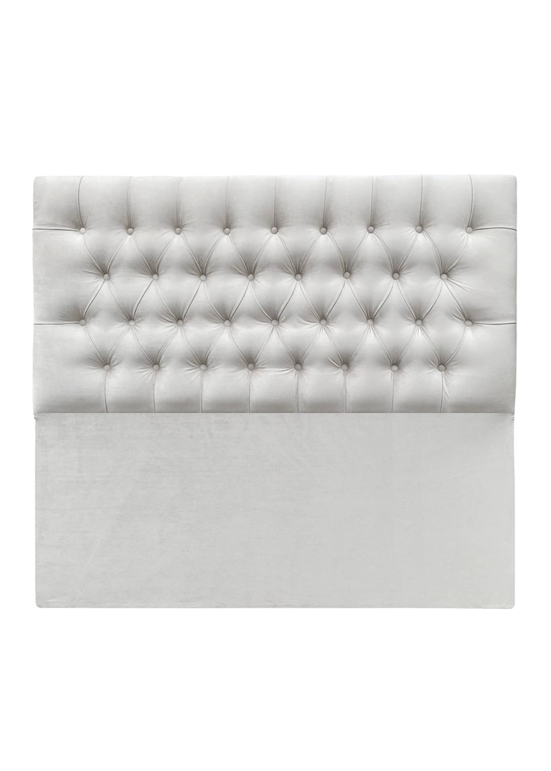 RESPALDO DE CAMA CAPITONE  PREMIUM FELPA CRUDO - 1 PLAZA - 2