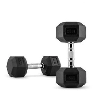 MANCUERNAS HEXAGONALES DE CAUCHO PAR 15 KG - 1