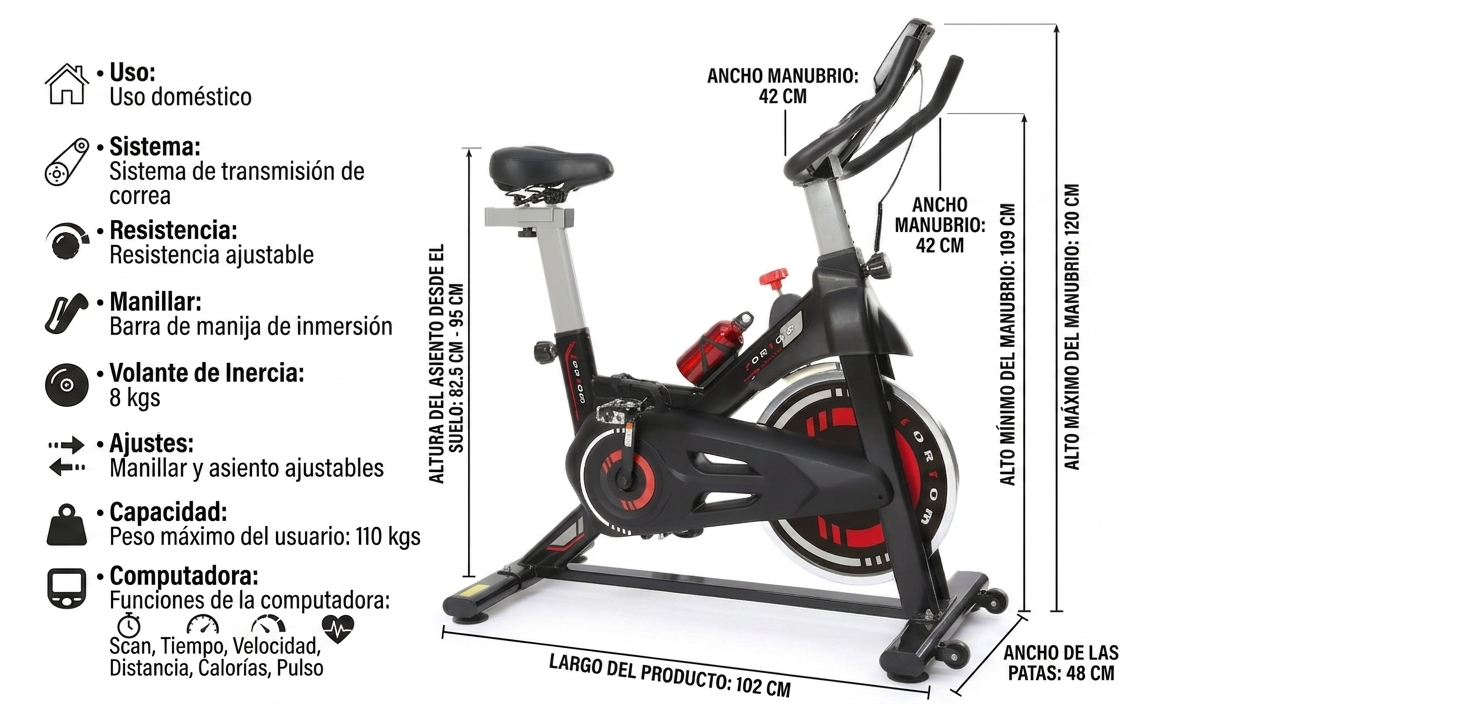 Bicicleta Spinning PRO 2.5 - 6