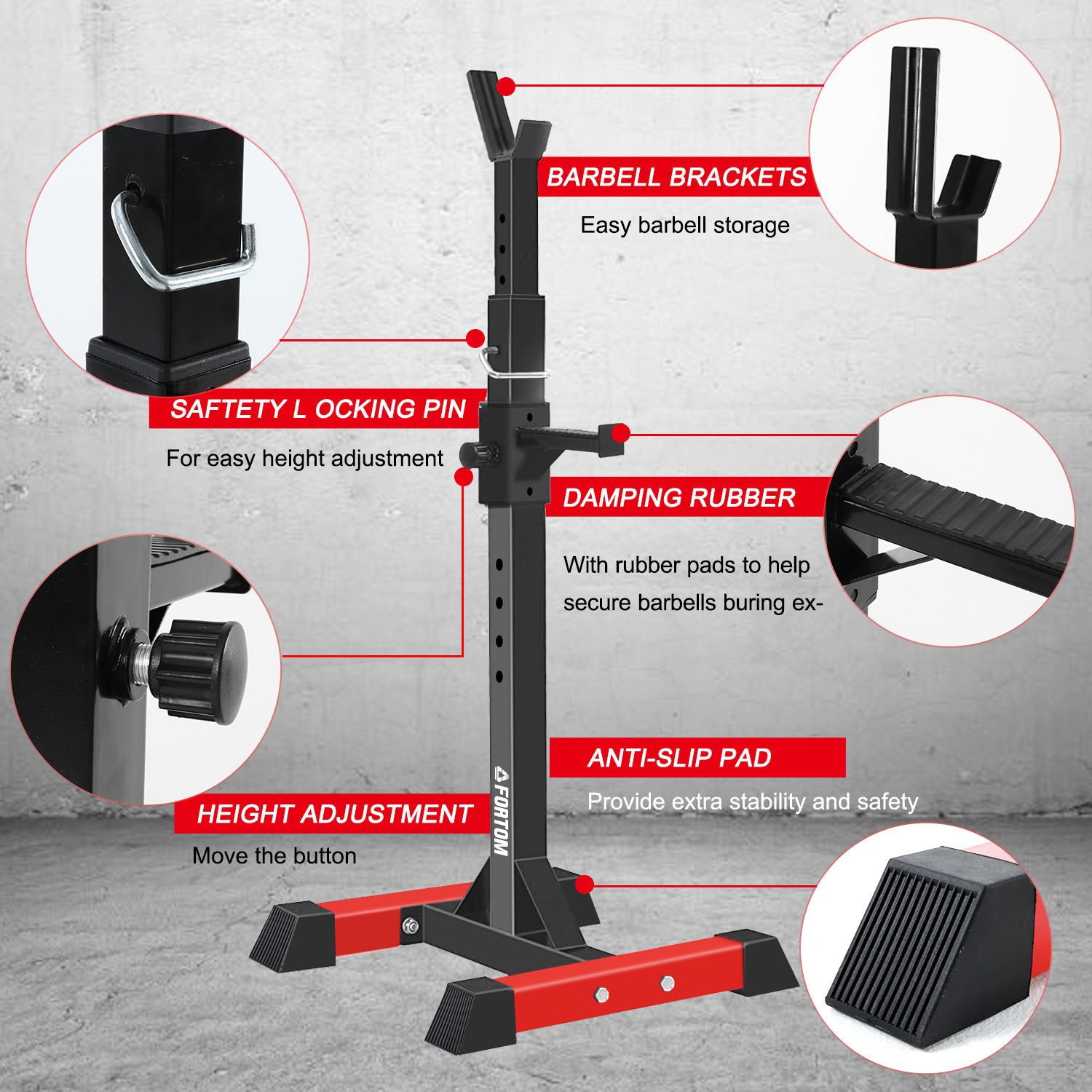 RACK BASKO FITNESS MULTIFUNCION AJUSTABLE - 4