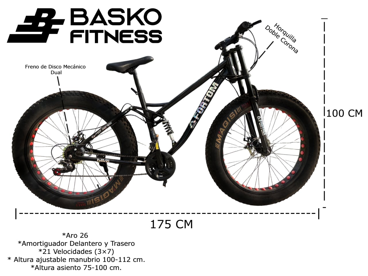 BICICLETA FAT BIKE ARO 26 FORTOM - 2