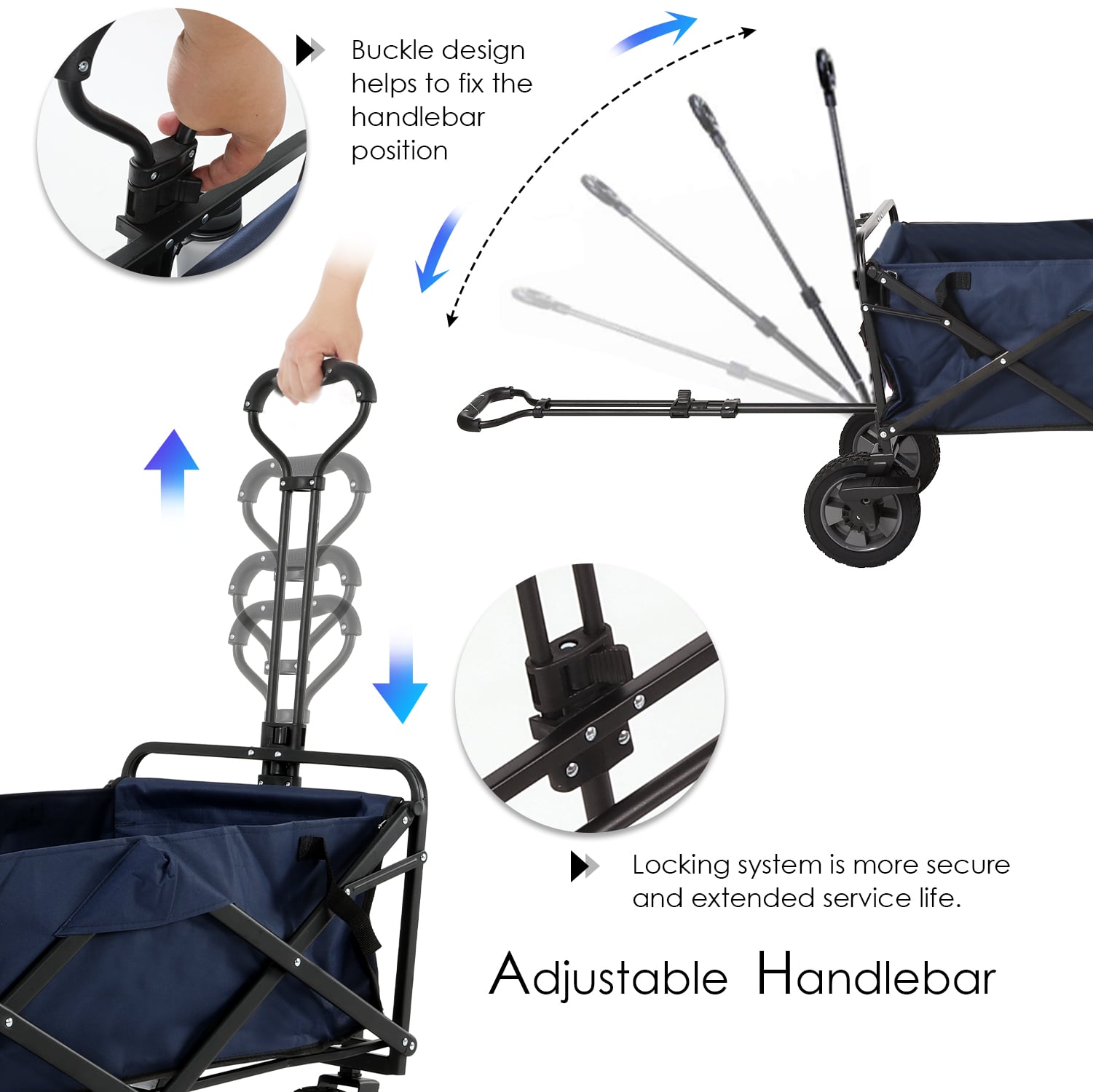 CARRO DE ARRASTRE BASKO FITNESS WAGON METALICO AZUL - 2