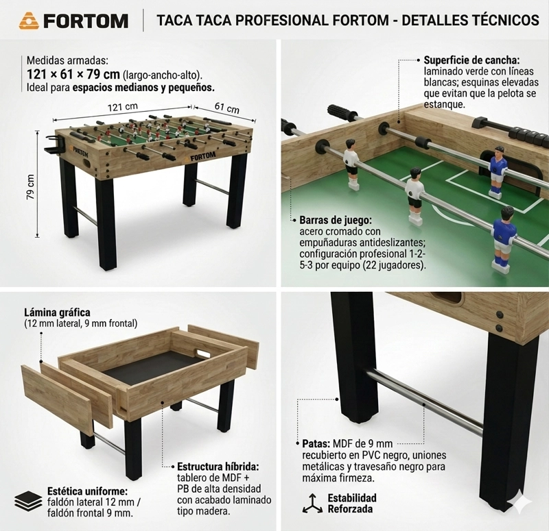 TACA TACA MADERA PROFESIONAL CON MARCADOR - 2