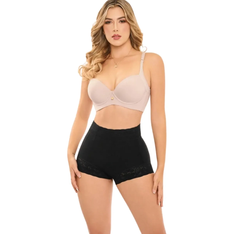 FAJA SHORT LEVANTA COLA CONTROL ABDOMINAL COLOMBIANA ALTA COMPRESION - 1