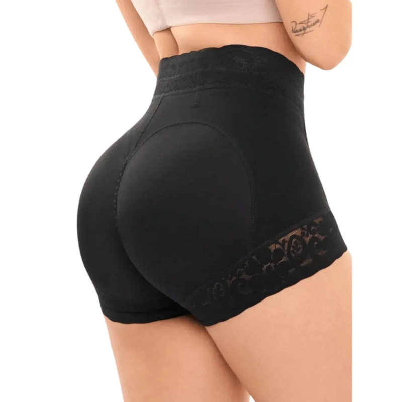 FAJA SHORT LEVANTA COLA CONTROL ABDOMINAL COLOMBIANA ALTA COMPRESION - 3