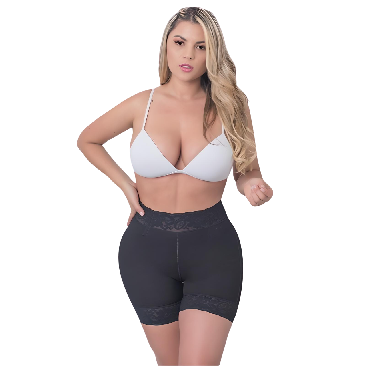 FAJA SHORT LEVANTA COLA COLOMBIANA TALLE ALTO CONTROL ABDOMINAL - 1