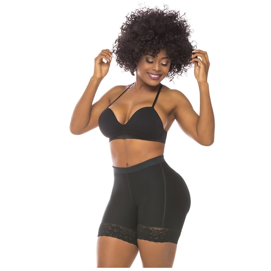 FAJA SHORT  LEVANTA COLA TALLE ALTO CONTROL ABDOMINAL - 1